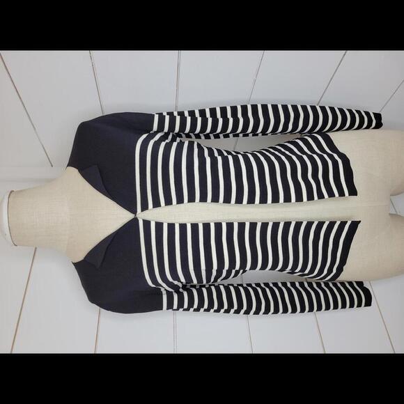 Cyrus small black & white striped cardigan sweater - Picture 1 of 6